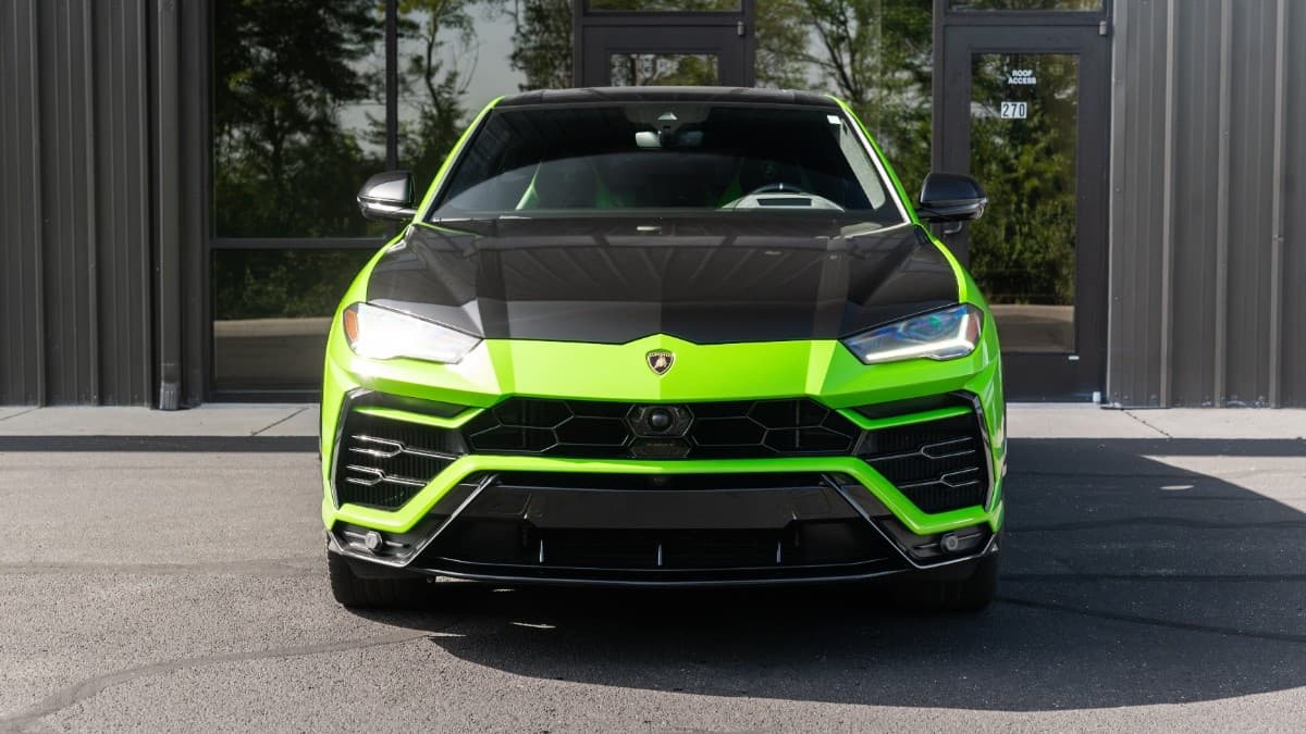 Protected windshield on a Lamborghini Urus