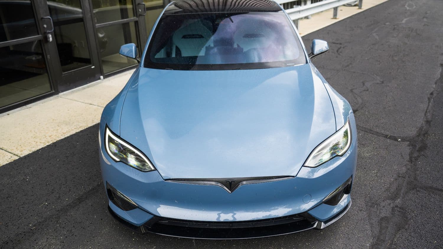 Tesla protected with paint protection film