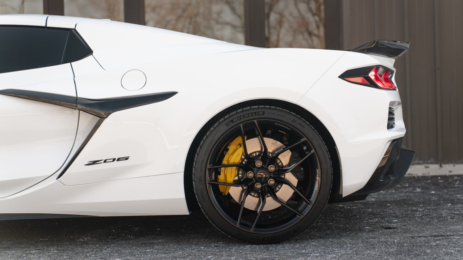 Coated Corvette Z06 paint reflection detail