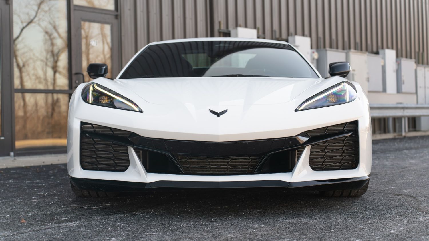 Deep gloss ceramic-coated white Corvette Z06